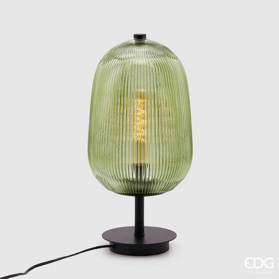 EDG Enzo De Gasperi Curved Table Lamp H 43 Cm D 22 Cm Green