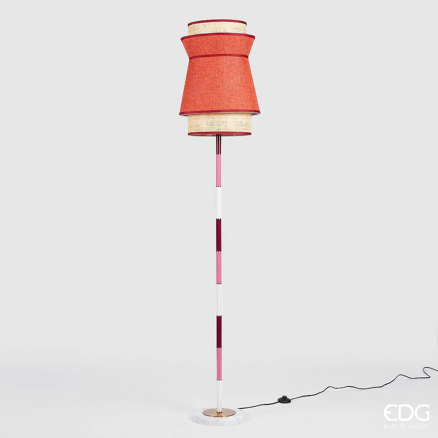 EDG Enzo De Gasperi Yoroi Floor Lamp H 188 Cm D 35 Cm IP 20 E27 Red Mi