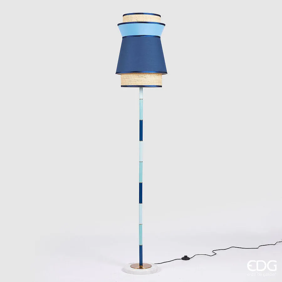 EDG Enzo De Gasperi Yoroi Floor Lamp H 188 Cm D 35 Cm IP 20 E27 Blue M