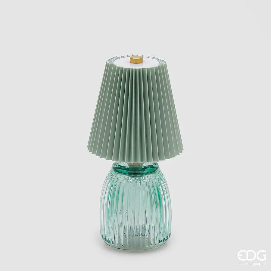 EDG Enzo De Gasperi Plisse Table Lamp with Led H 22 Cm D 11.5 Cm IP 20
