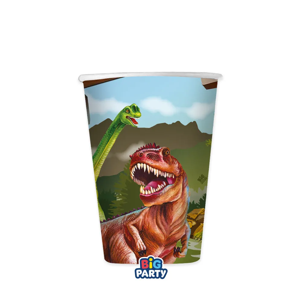Big Party Paper Cups 250 Cc Dinosaurs Cf 6 Pcs