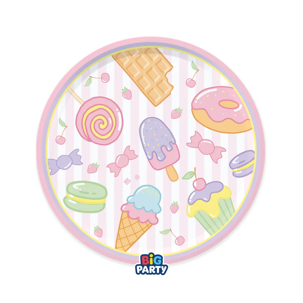Big Party Sweety Paper Plates D 18 Cm Cf 6 Pcs Multicolor