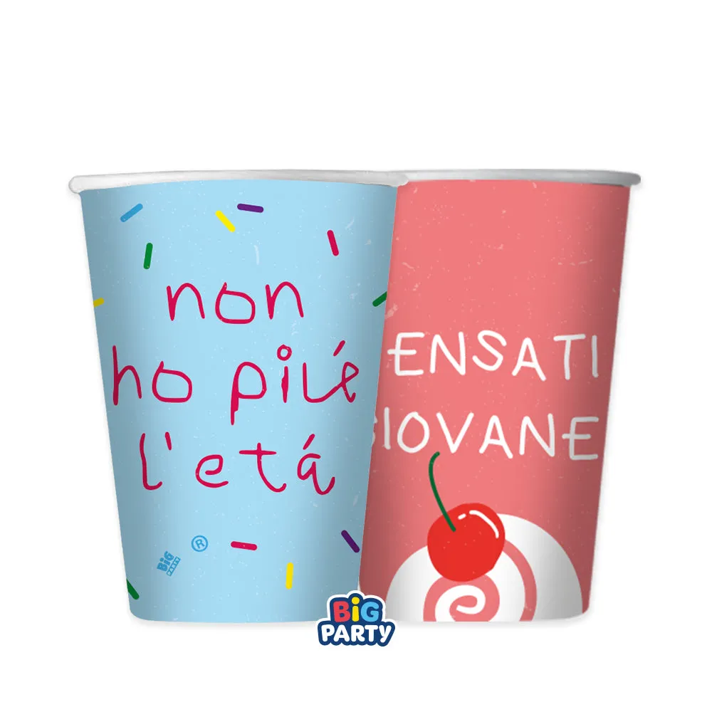 Big Party Paper Cups Cake Party Mix 250 Cc Cf 6 Pcs