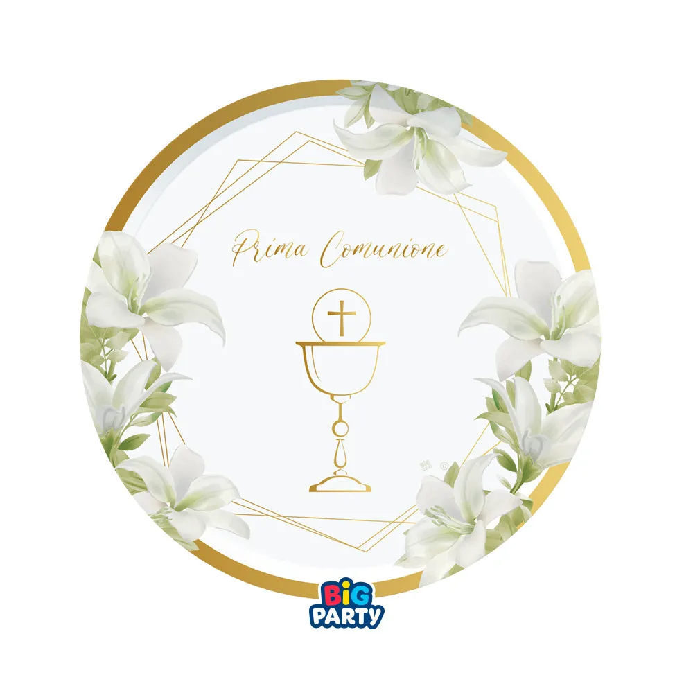 Big Party Communion Paper Plates Geometric D 18 Cm Cf 6 Pcs