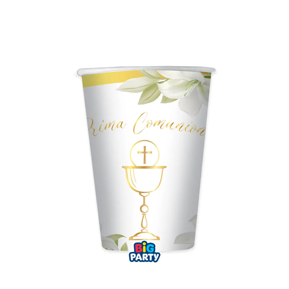 Big Party Paper Cups Communion Geometric 250 Cc Cf 6 Pcs