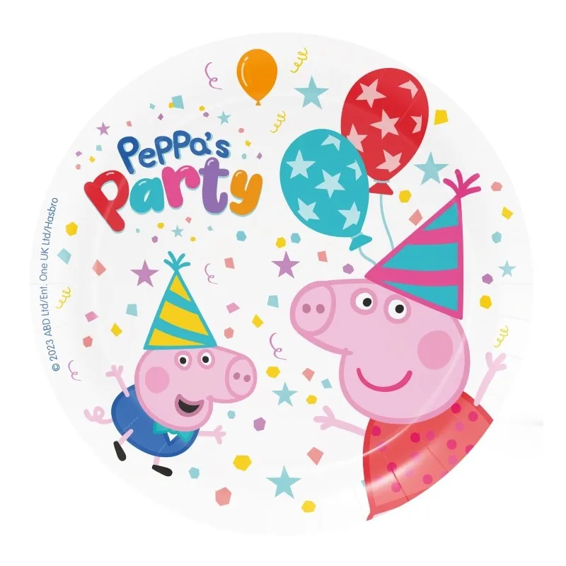 Big Party Paper Plates Peppa Pig D 18 Cm Cf 8 Pcs