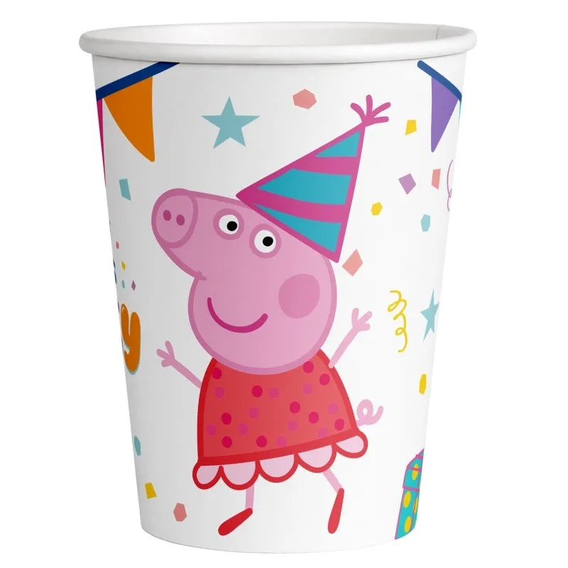 Big Party Paper Cups Peppa Pig 250 Cc Cf 8 Pcs