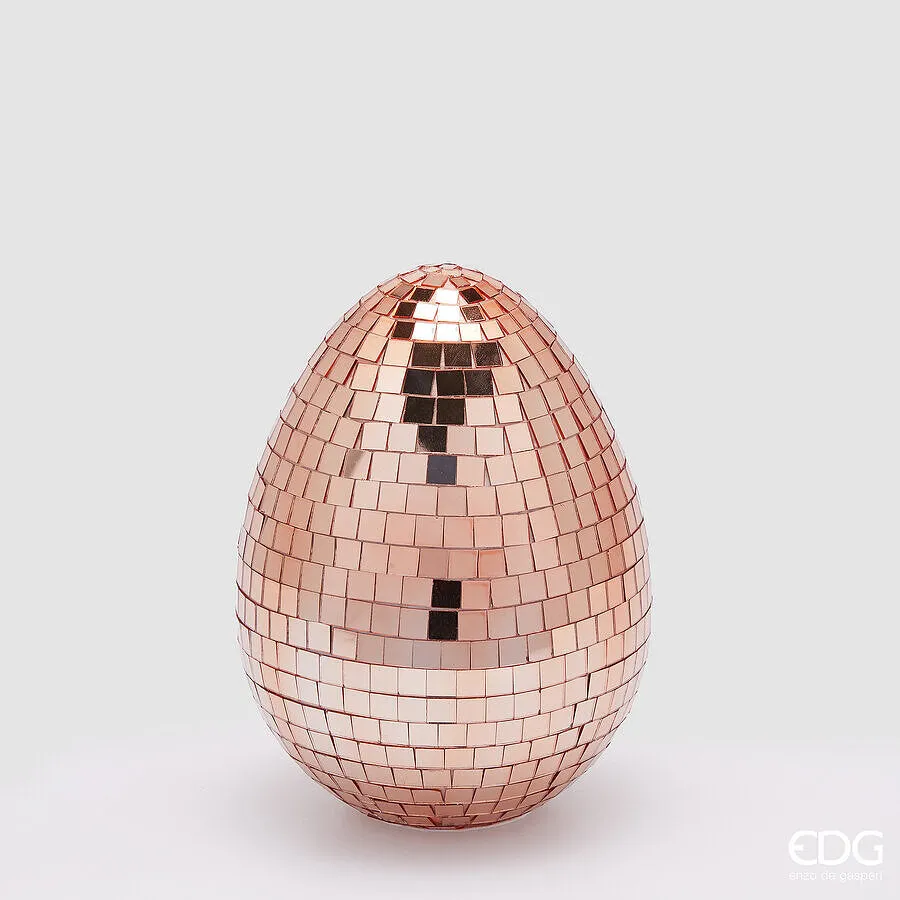 EDG Enzo De Gasperi Decor Mirror Egg H 20 Cm D 15 Cm Salmon