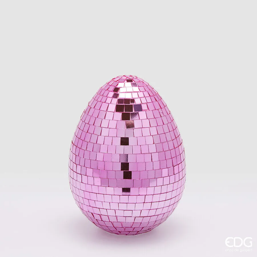 EDG Enzo De Gasperi Decor Mirror Egg H 20 Cm D 15 Cm Pink