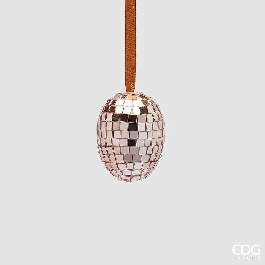 EDG Enzo De Gasperi Decor Mirror Hanging Egg H 6 Cm D 4 Cm Salmon Cf 8
