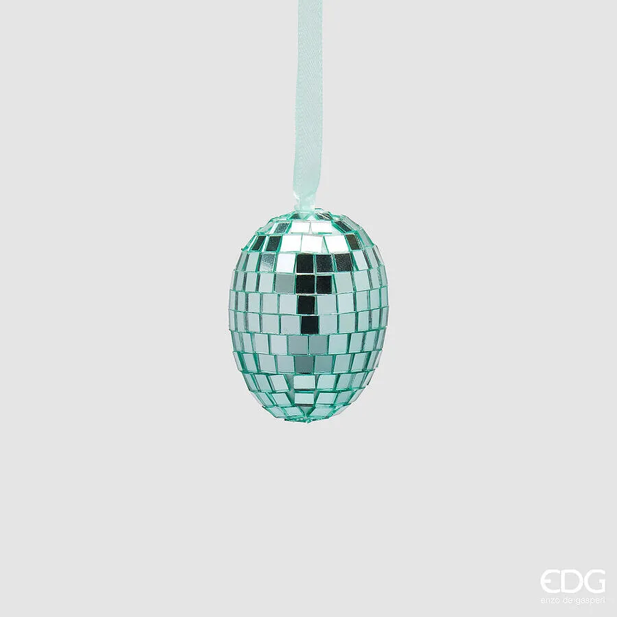 EDG Enzo De Gasperi Decor Mirror Hanging Egg H 6 Cm D 4 Cm Aqua Cf 8 P
