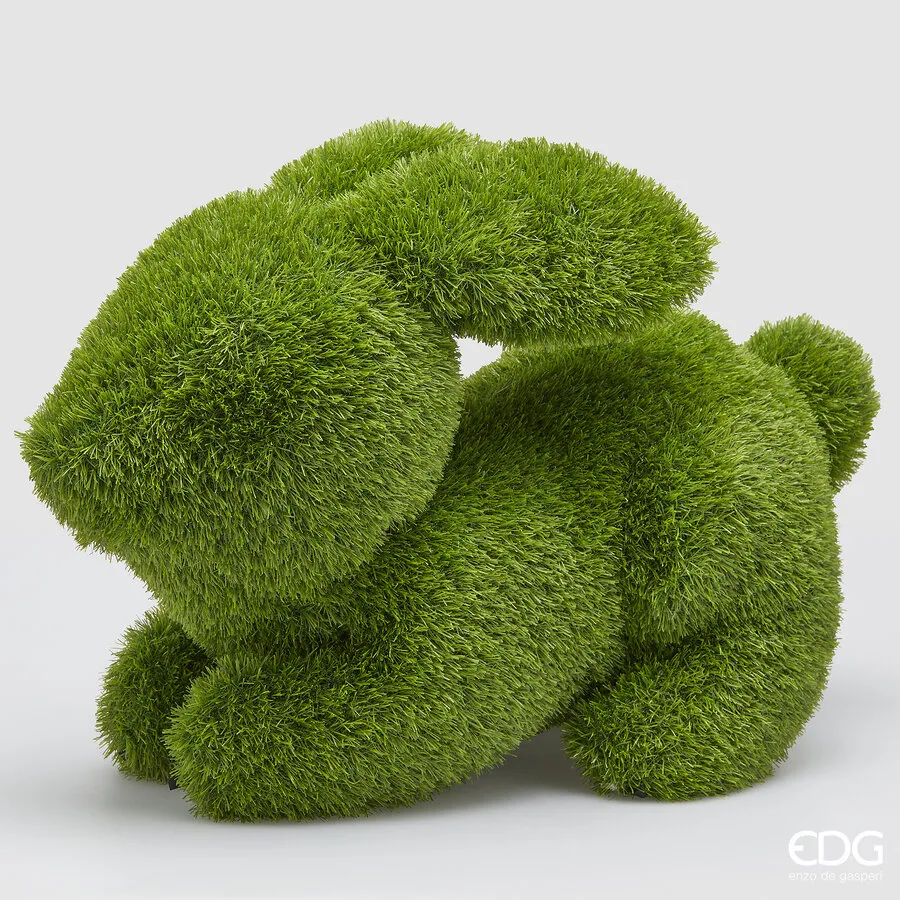 EDG Enzo De Gasperi Rabbit Grass Decoration H 54 Cm W 68 Cm W 35 Cm Gr