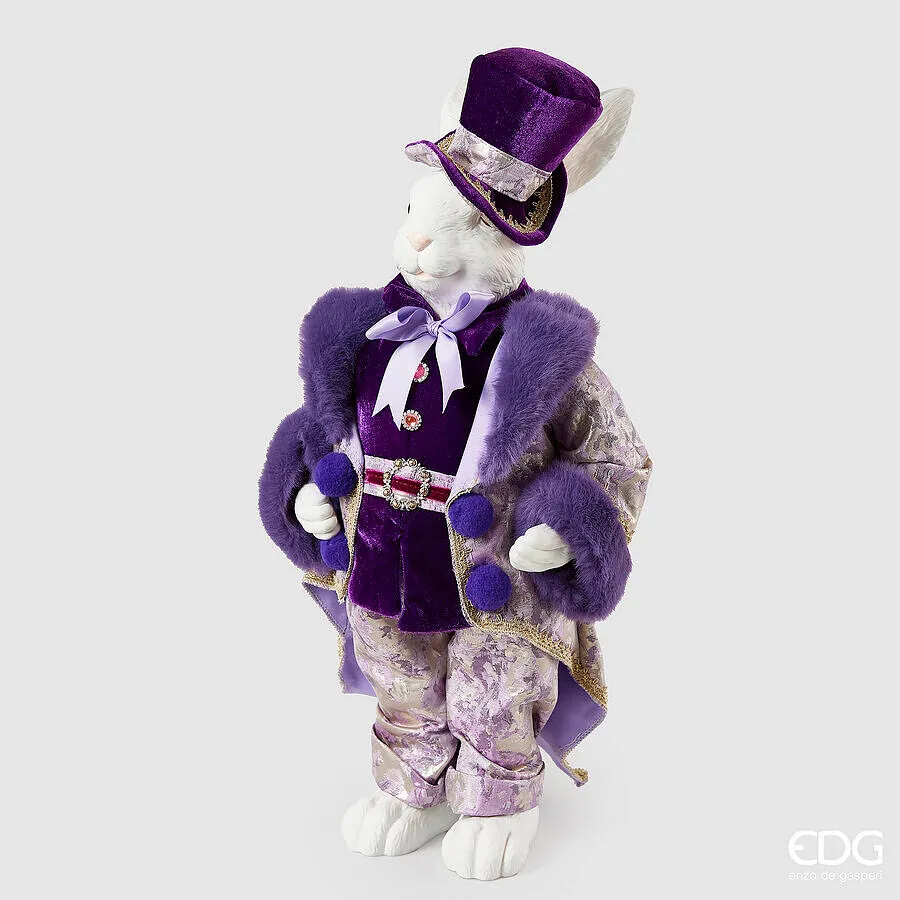 EDG Enzo De Gasperi Dandy Rabbit Decoration H 55 Cm Violet