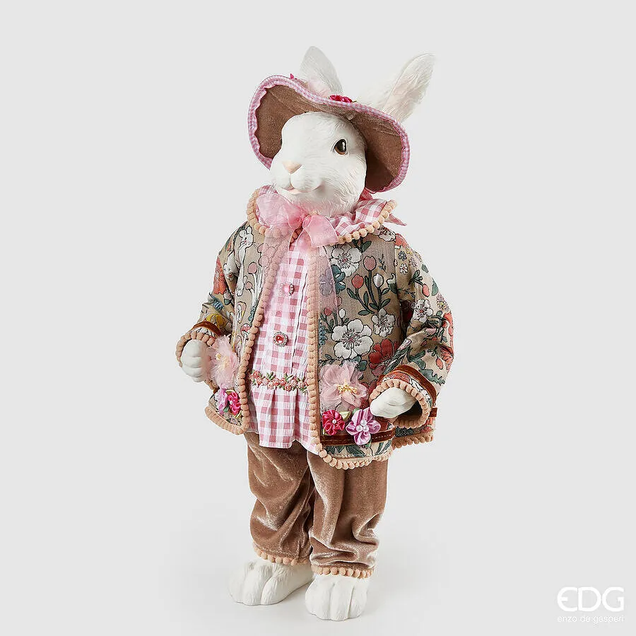 EDG Enzo De Gasperi Dandy Rabbit Decoration H 51 Cm Brown