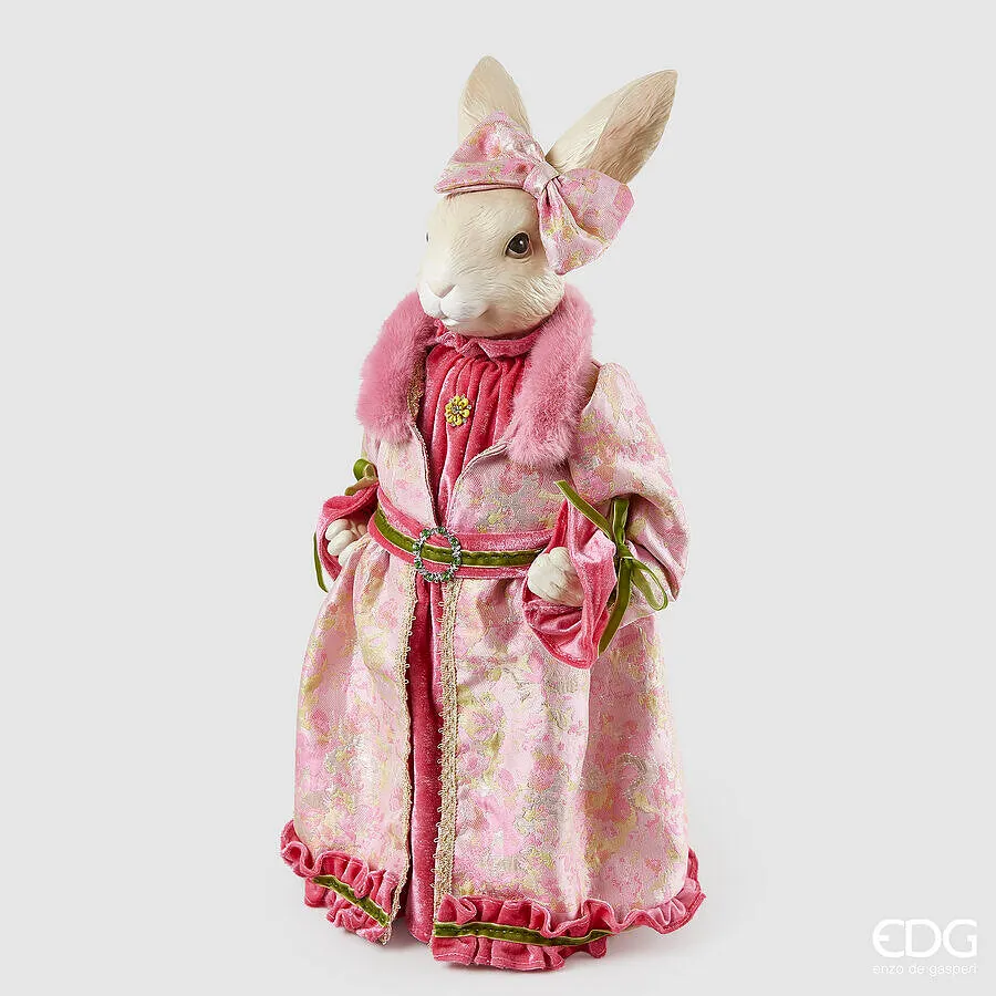 EDG Enzo De Gasperi Dandy Rabbit Decoration H 51 Cm Two Tone Pink