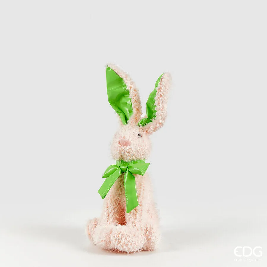 EDG Enzo De Gasperi Decor Plush Rabbit H 36 Cm W 17 Cm W 15 Cm Pale Pi