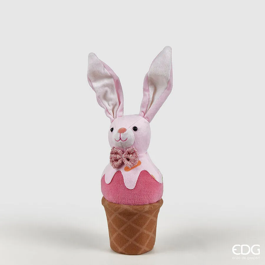 EDG Enzo De Gasperi Rabbit Ice Cream Decoration H 29 Cm D 9 Cm Pink Mi