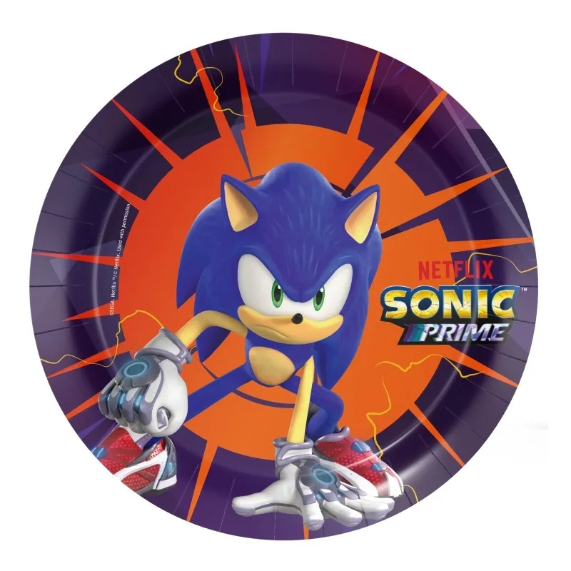 Big Party Paper Plates Sonic Prime D 18 Cm Cf 8 Pcs
