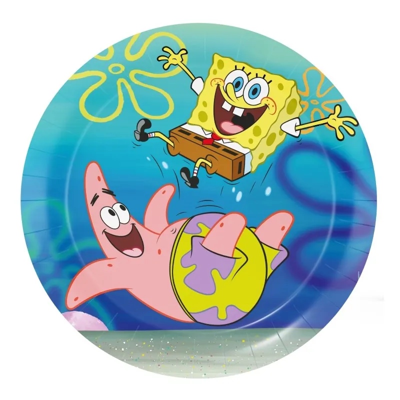 Big Party Paper Plates Spongebob D 18 Cm Cf 8 Pcs