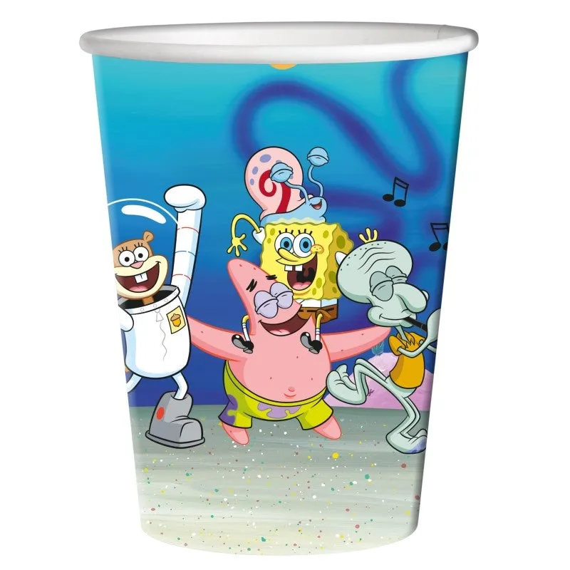 Big Party Paper Cups Spongebob 250 Cc Cf 8 Pcs