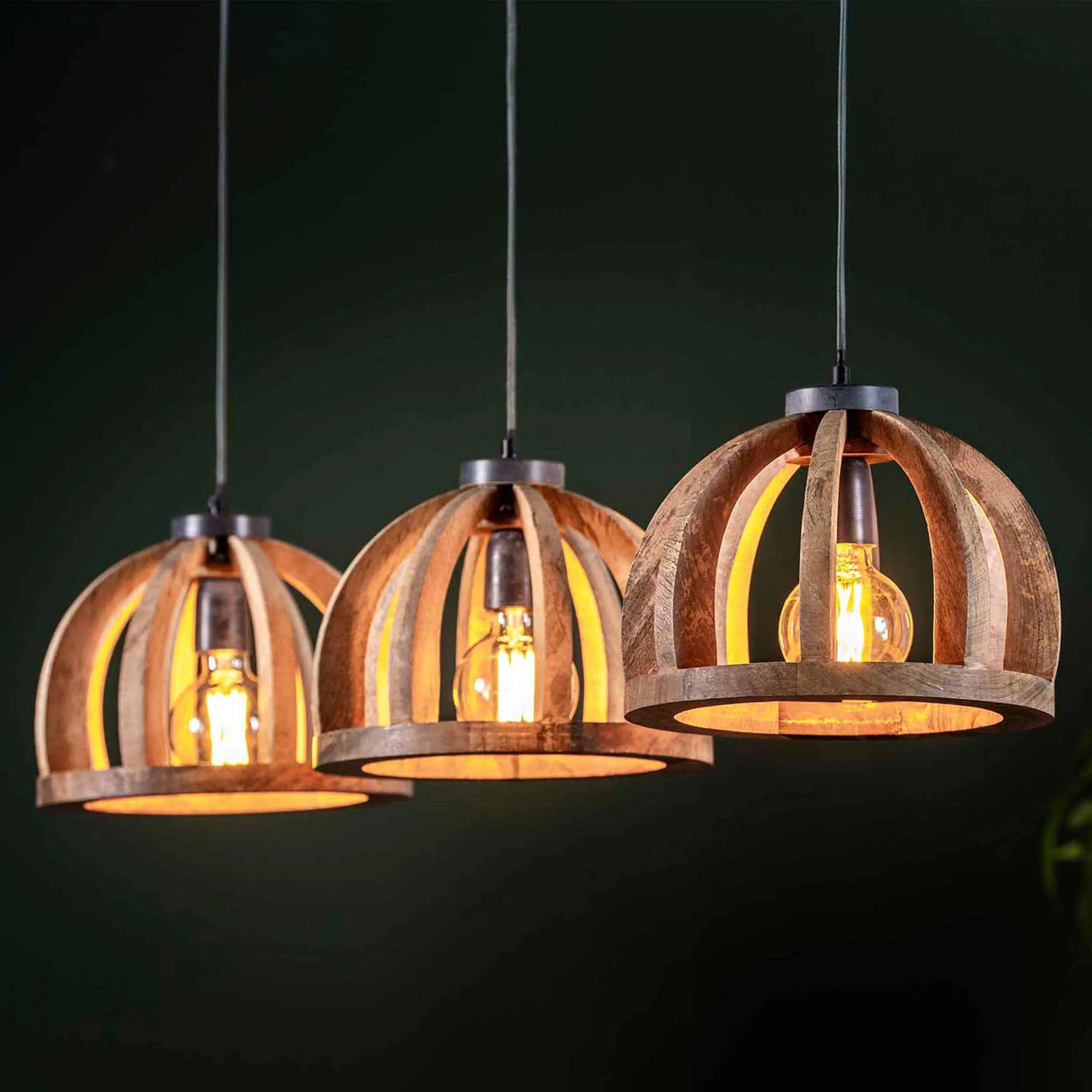 Suspension Lenno 3x Ø30 - mangue