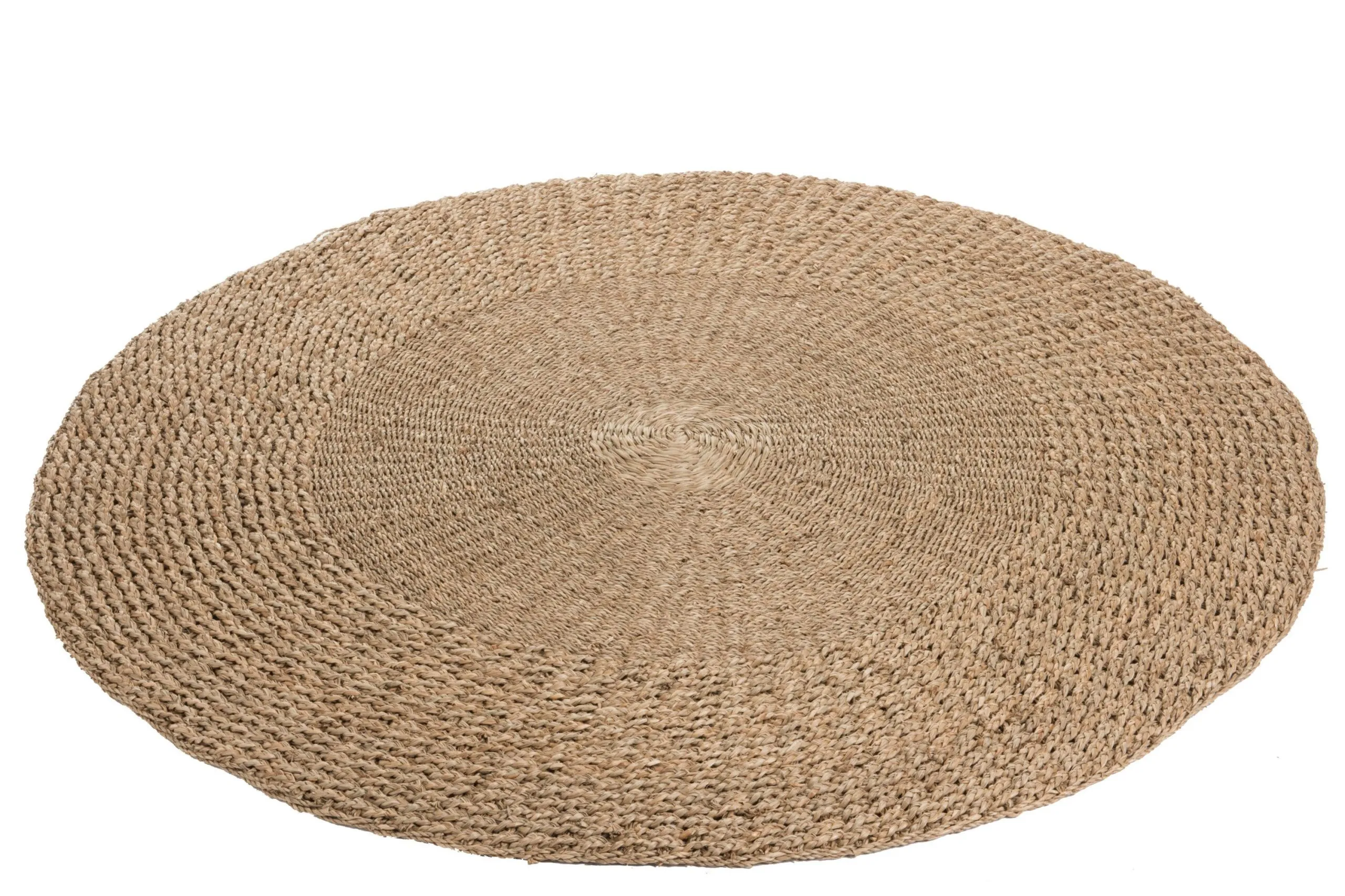 Tapis rond tresse zostere naturel
