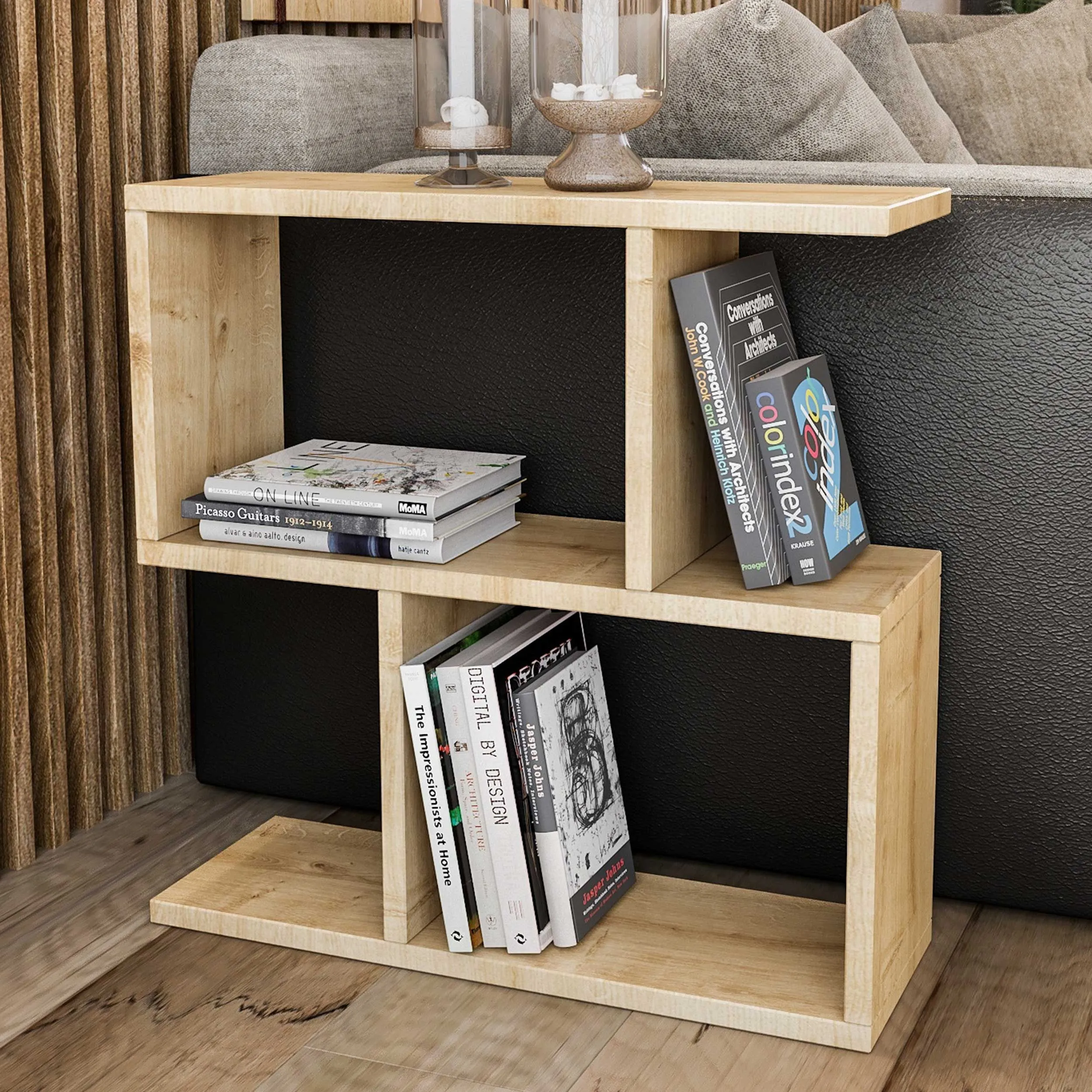 Table d'appoint design Kalune - 100% chêne mélaminé, épaisseur 18mm