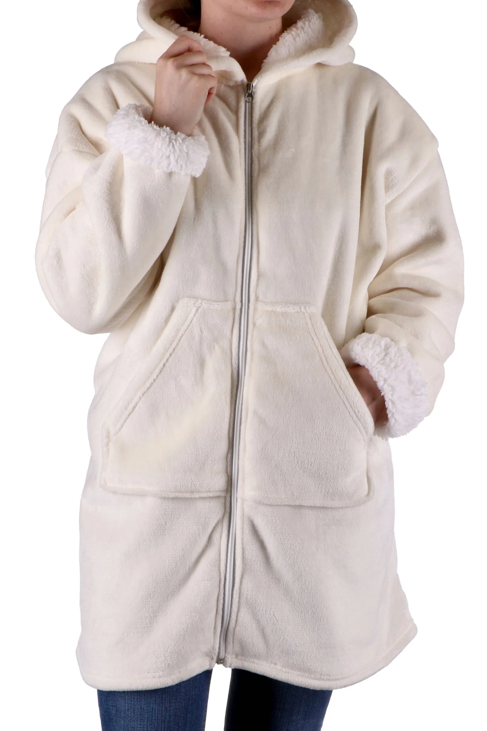 Italian Gift Christmas Sweatshirt Plaid Flannel Sherpa Assorted White