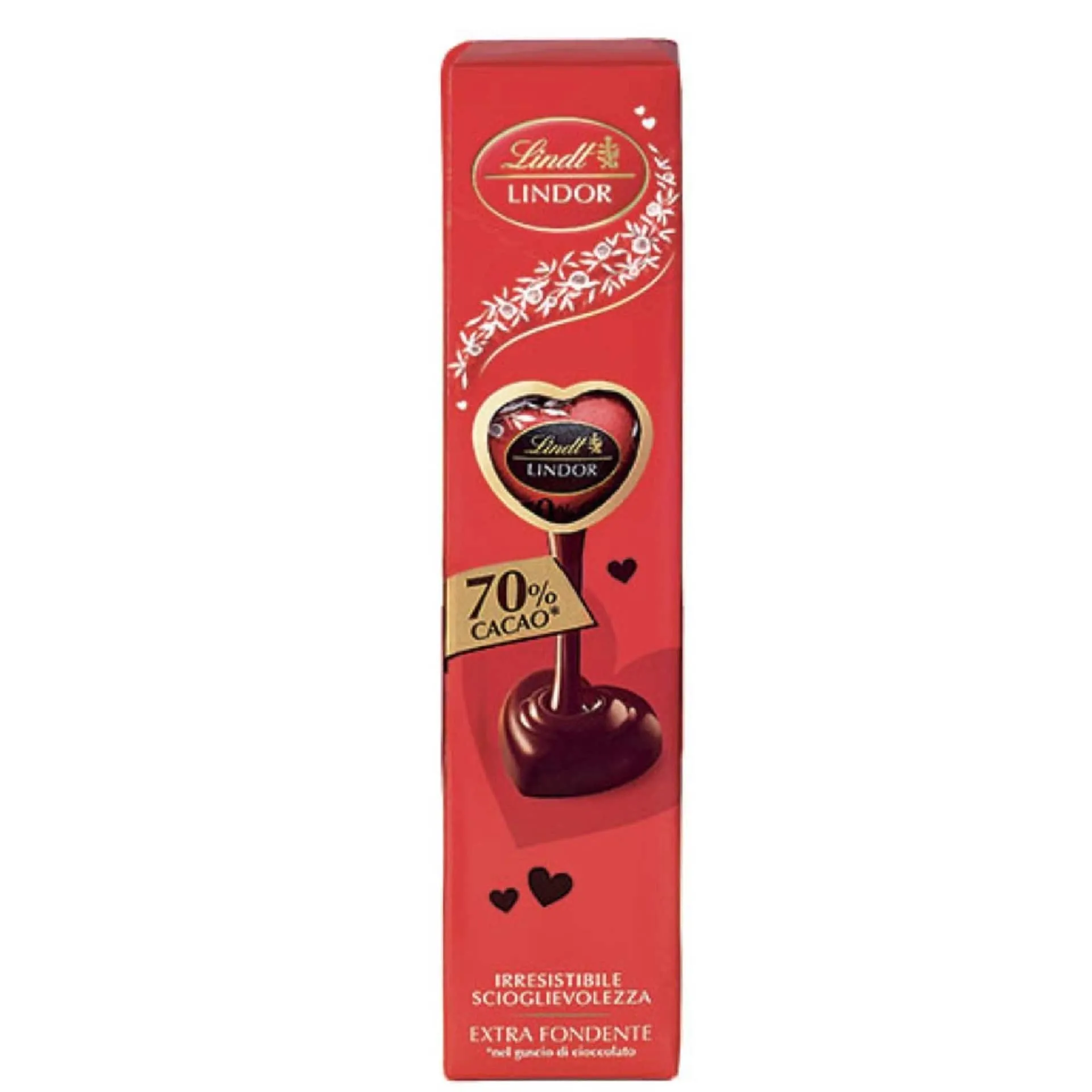 Lindt Lindor Heart Tube Dark Chocolate 70% Cocoa 69 Gr 1 Pc
