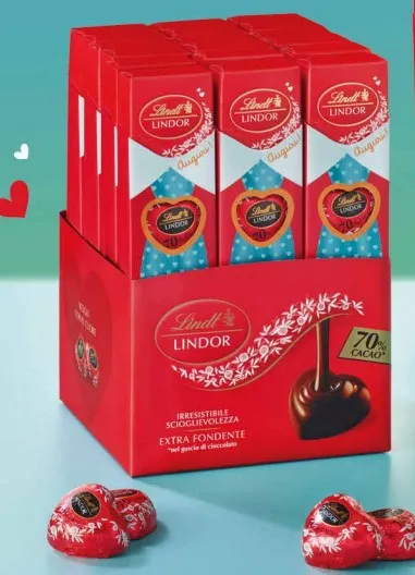 Lindt Heart Tube Father's Day Dark Chocolate 70% 69 Gr 1 Pc