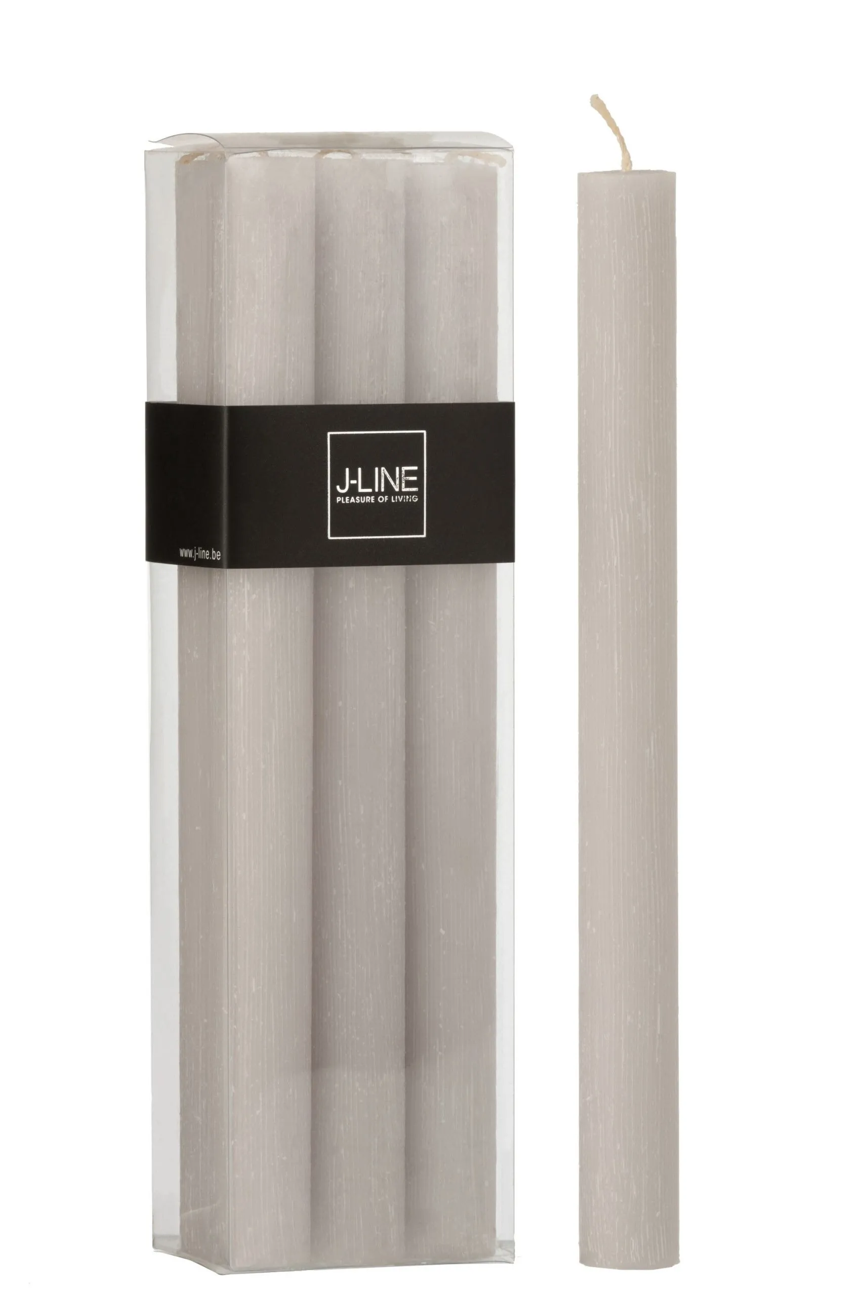 Boite 6 bougies gris clair -9h