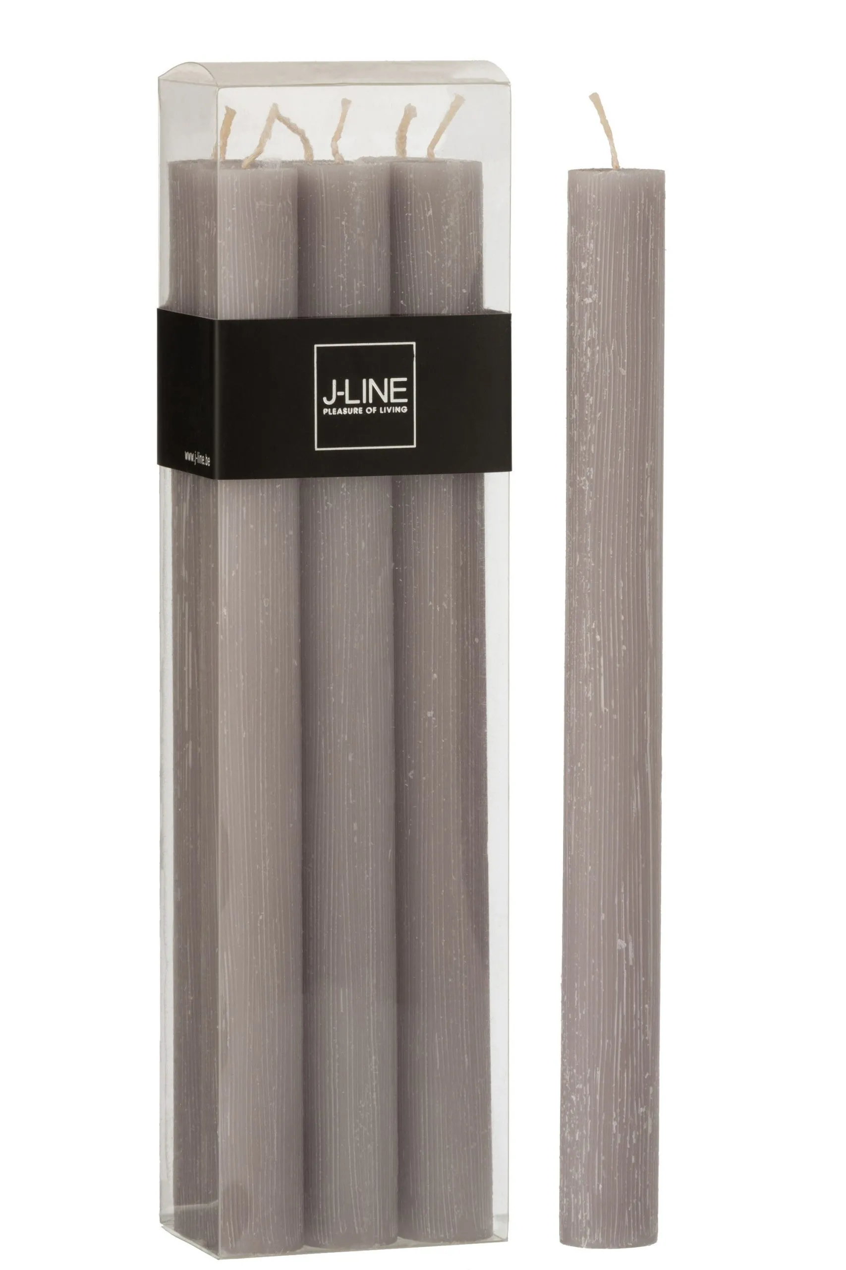 Boite 6 bougies gris fonce -9h