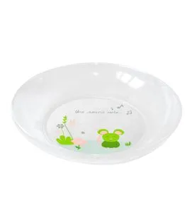 Assiette plate rond transparent copolyester Ø 18,5 cm Vaisselle Enfance Plastorex