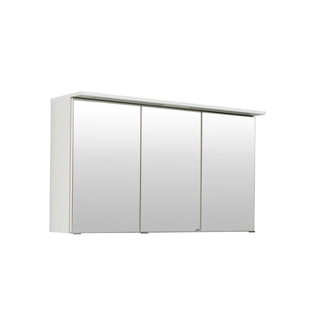 Armoire de toilette Bobbi 120cm modèle 1 3 portes & eclairage LED - blanc
