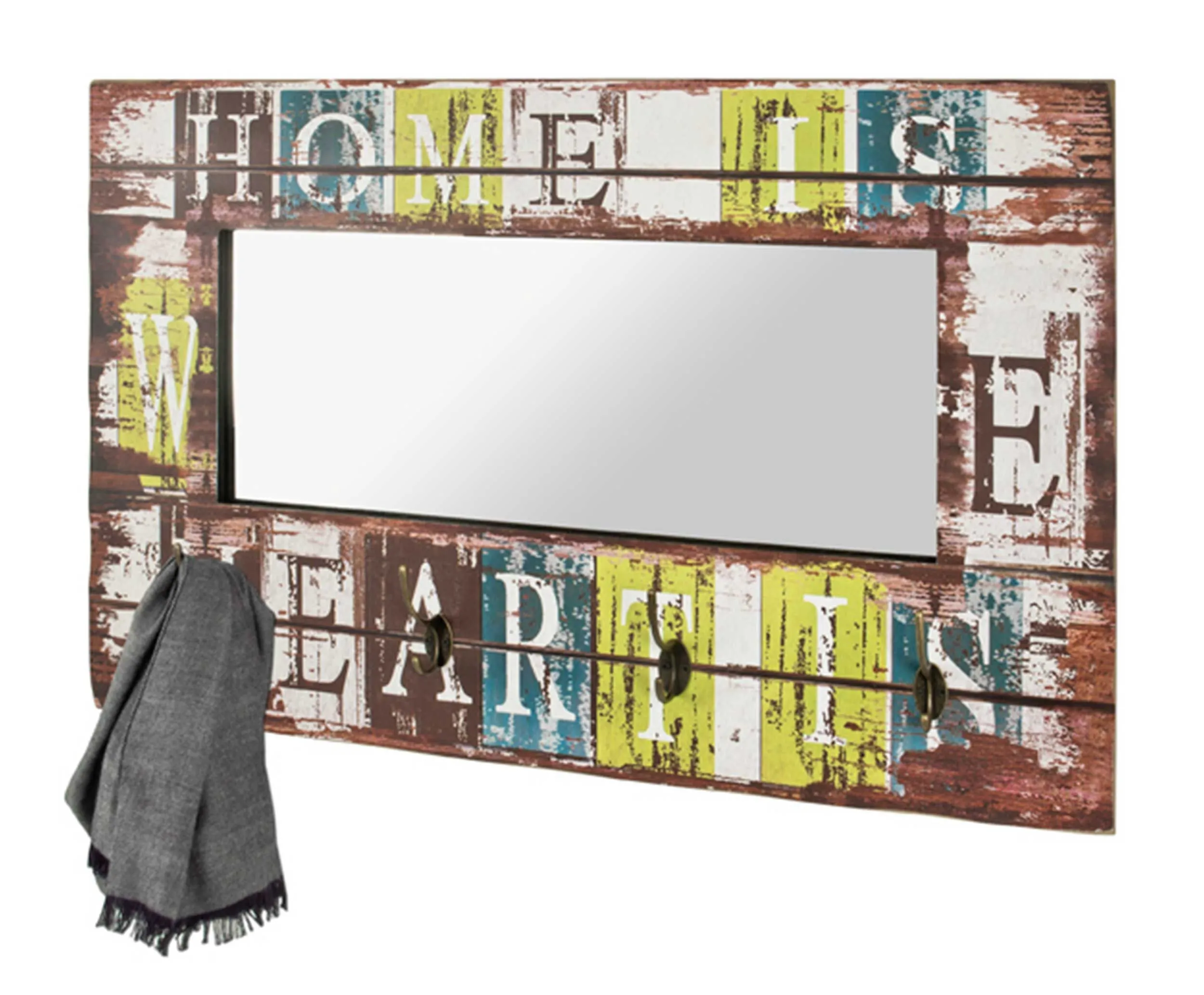 Miroir Emika avec crochets 80cm - multicolore