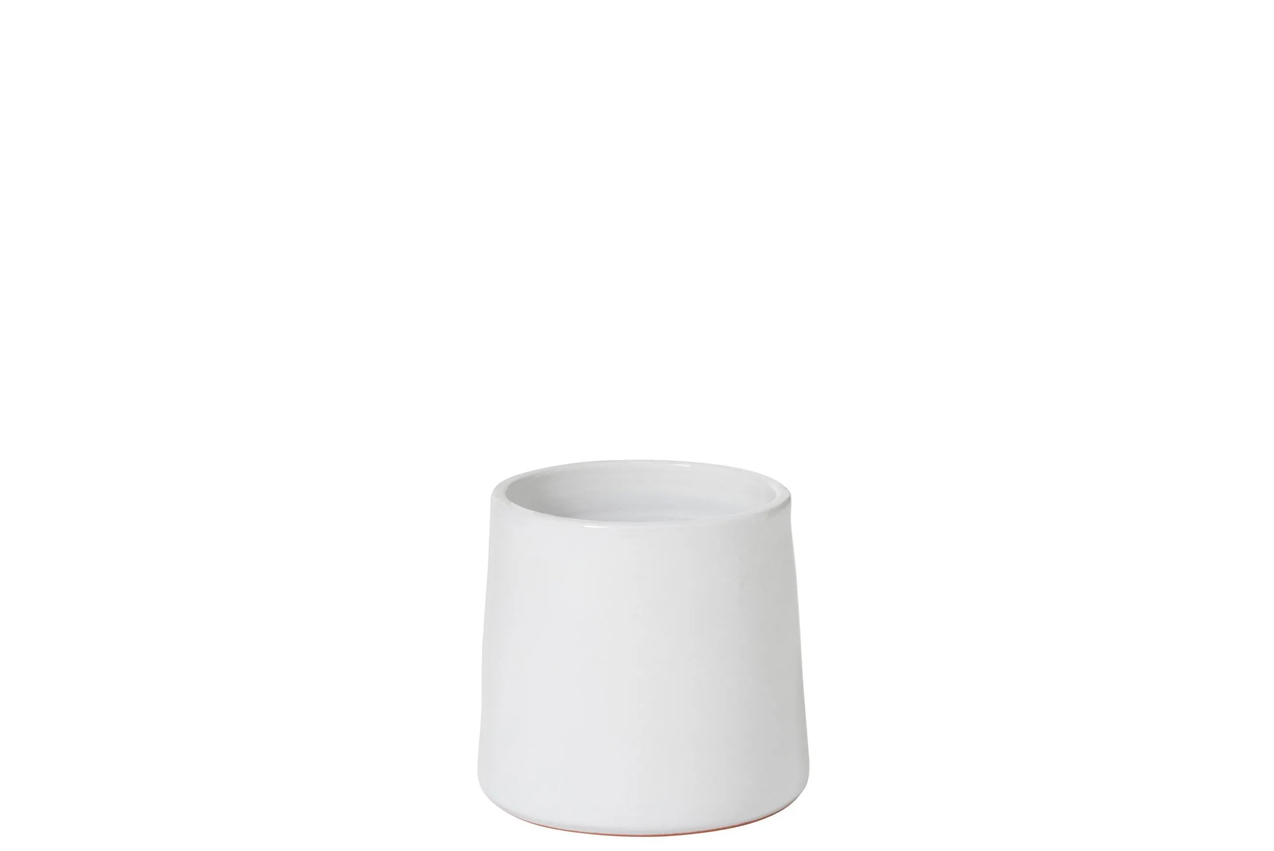 Cachepot rond ceramique blanc small