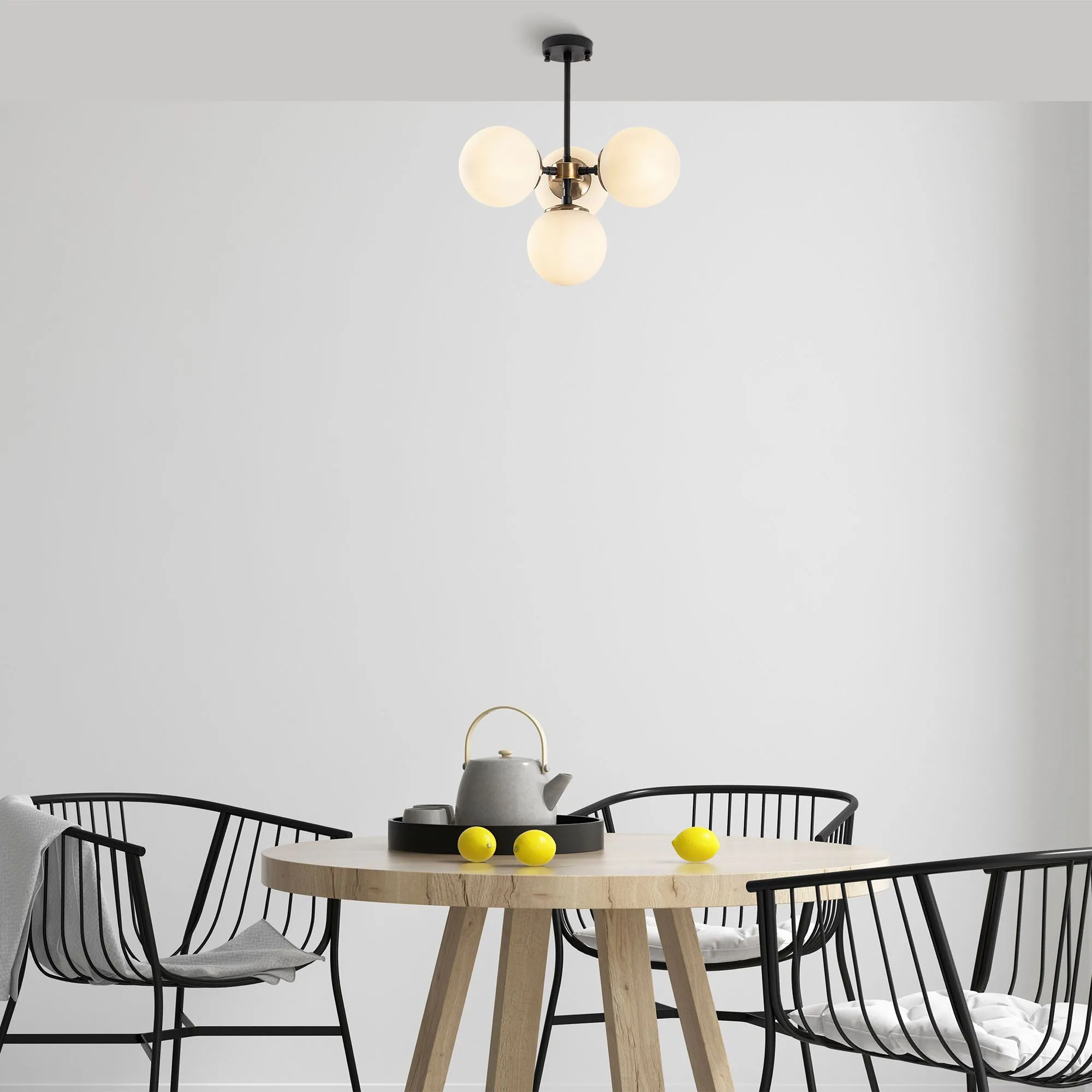 Akkas Lustre | CORPS EN MÉTAL | Noir, Antique, Crème