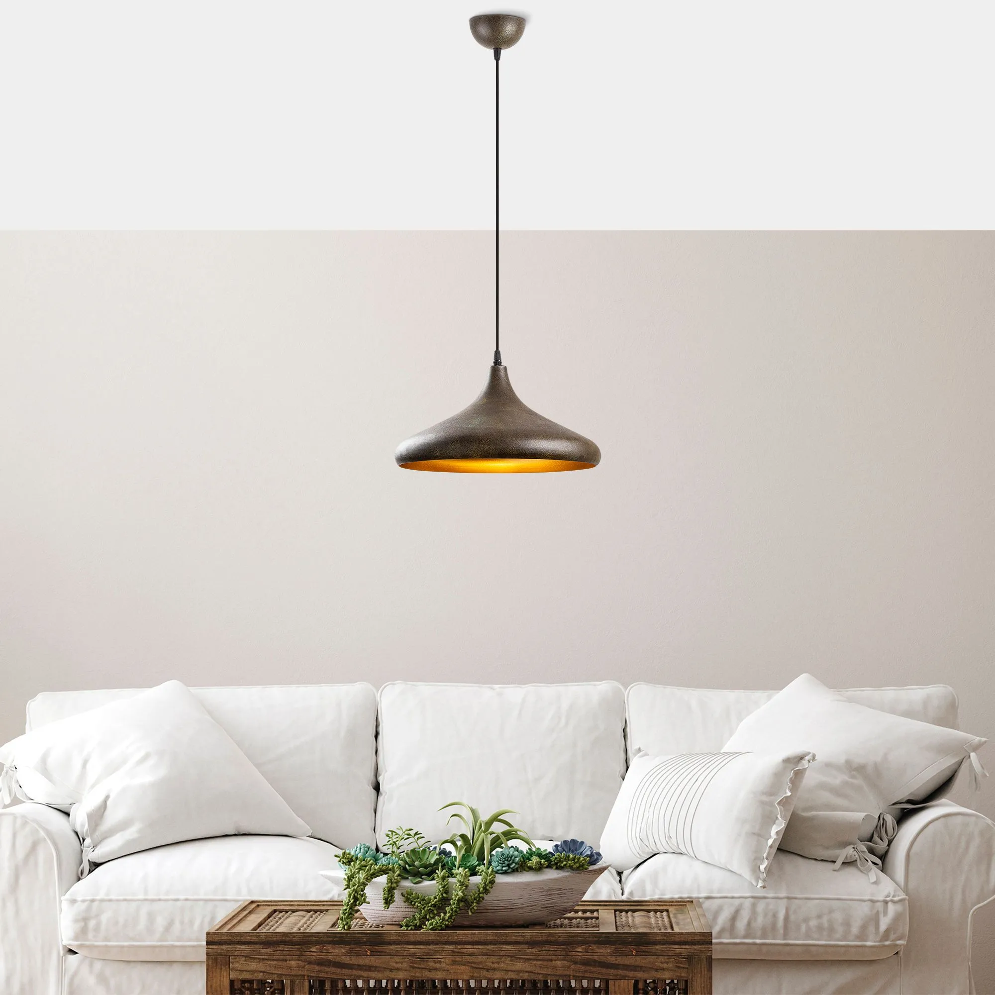 Barek Lustre | Hauteur réglable | Patine