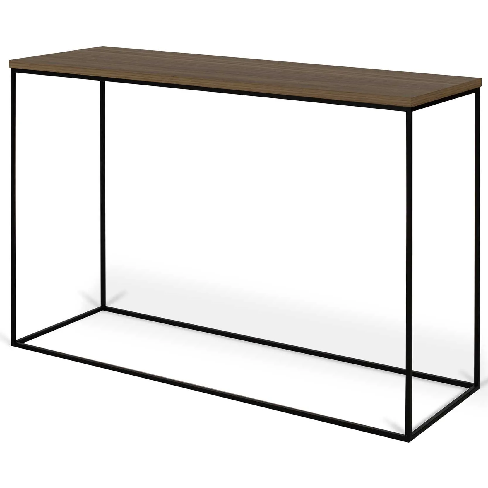 Console Gleam 120cm - noyer/acier