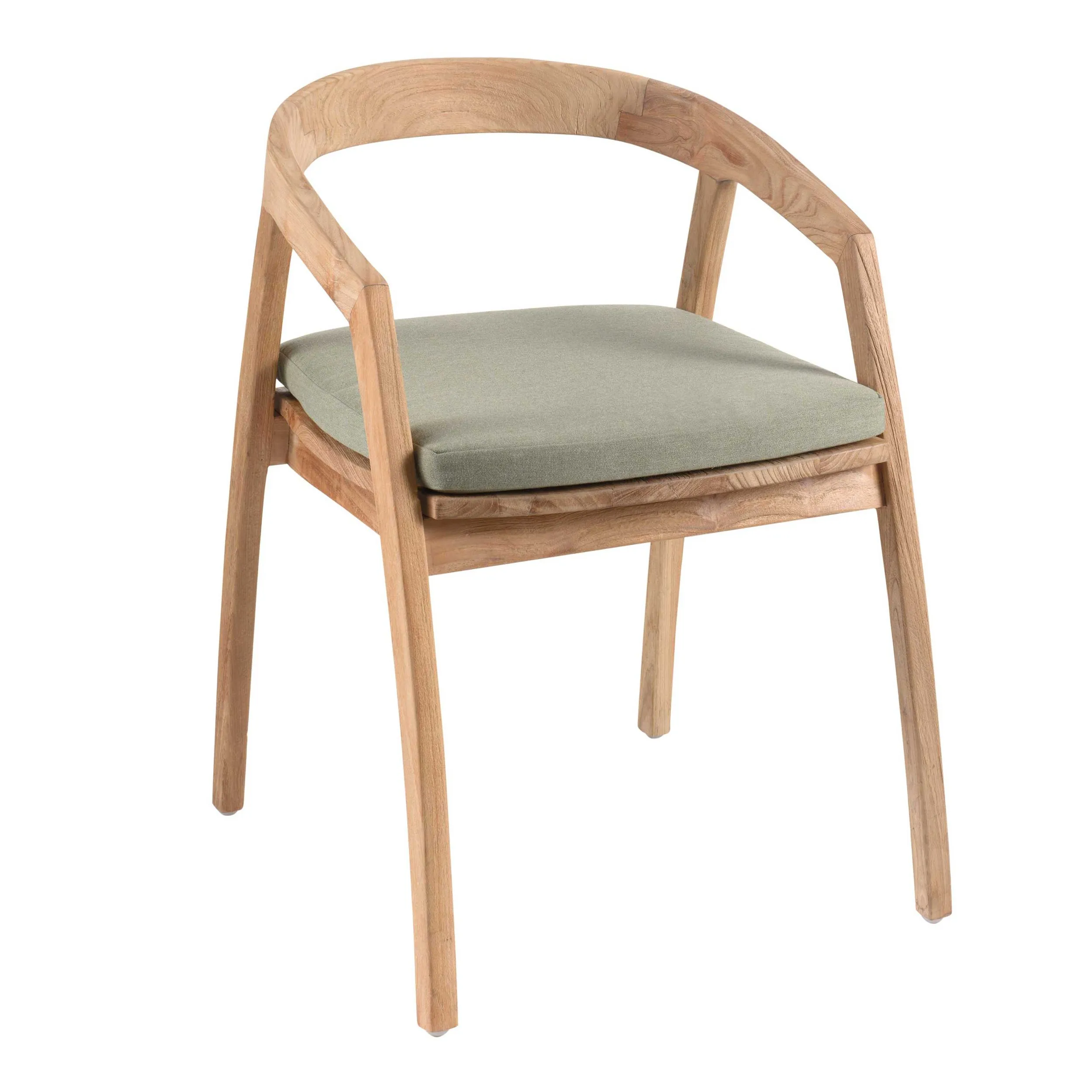 Chaise de jardin Makassar | Coussin d'assise inclus | Bois de teck