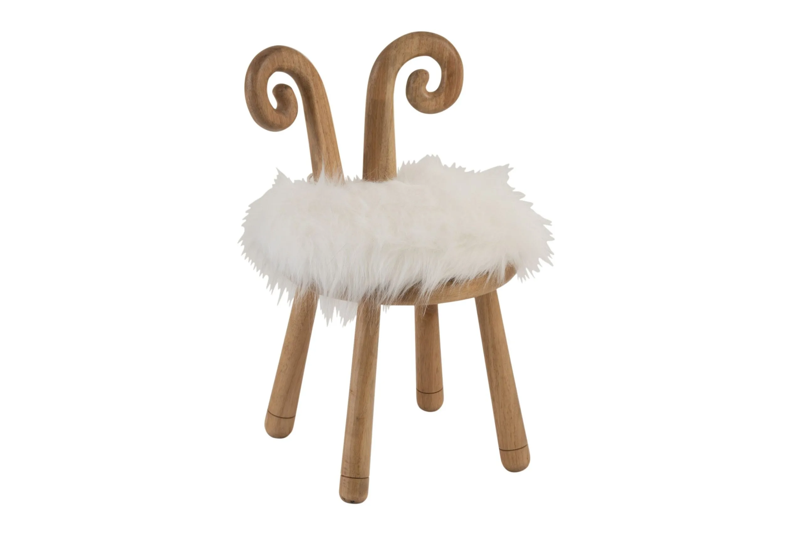 Chaise oreille mouton bois naturel