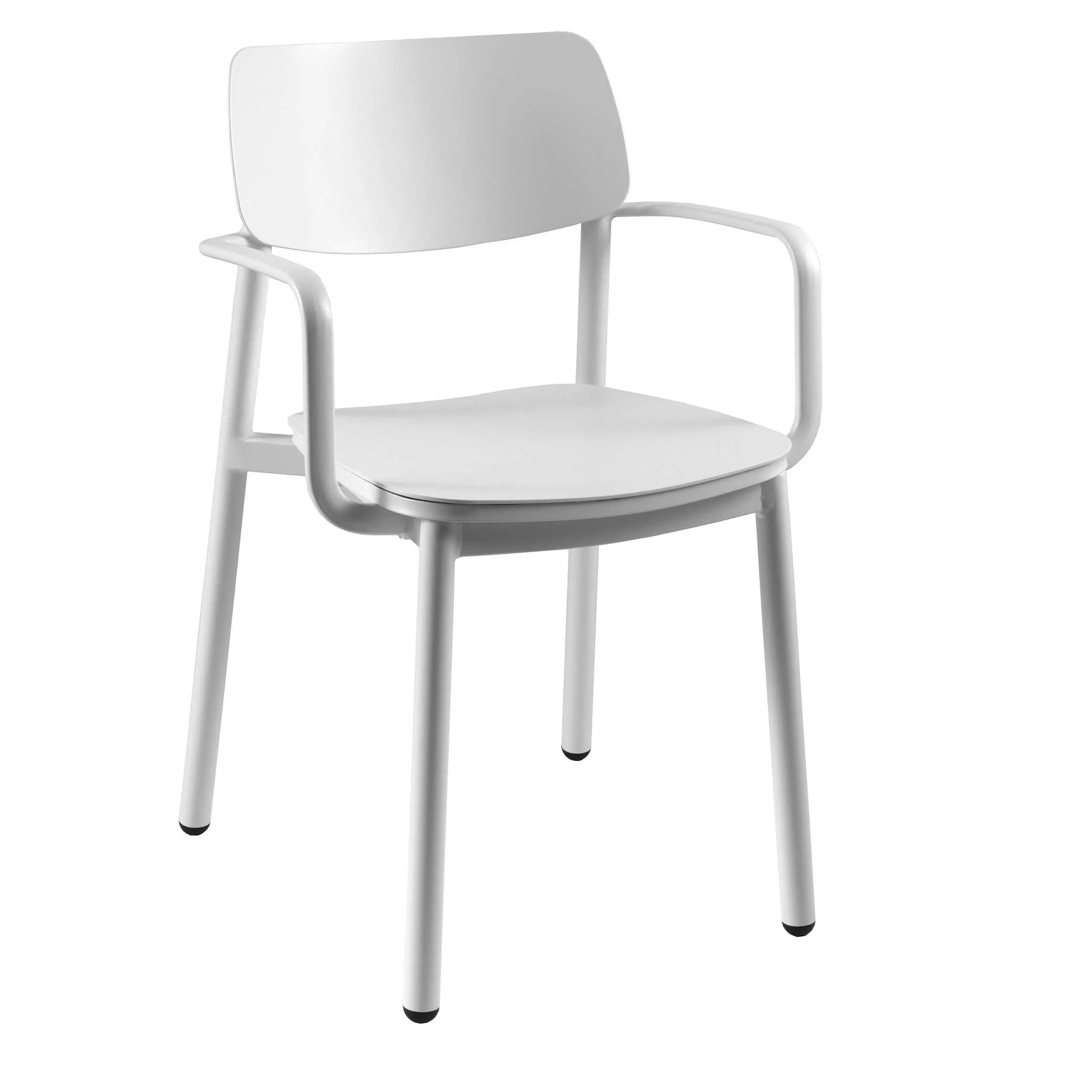 Chaise de jardin avec accoudoir Minos - blanc