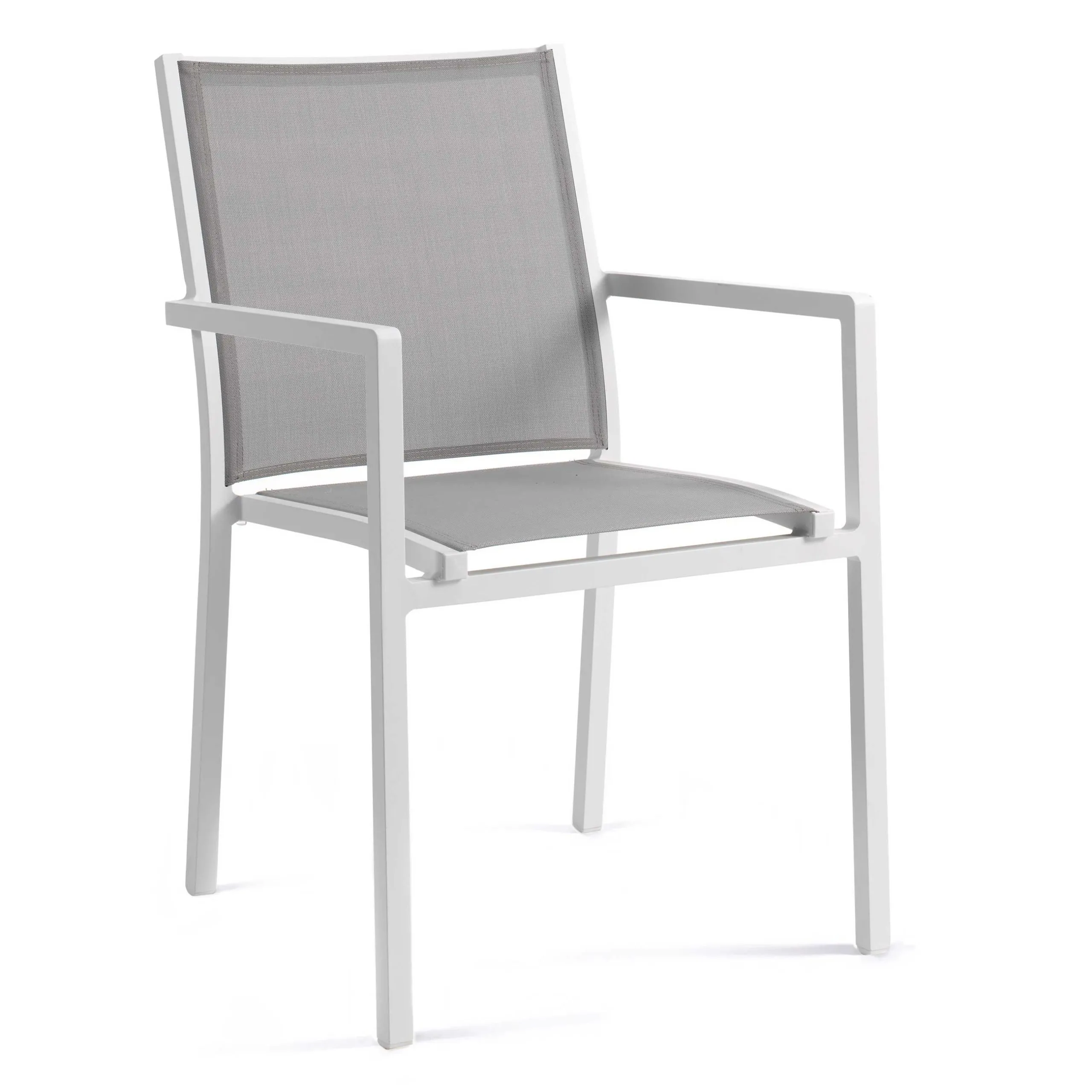 Chaise de jardin Arianne - blanc/gris clair