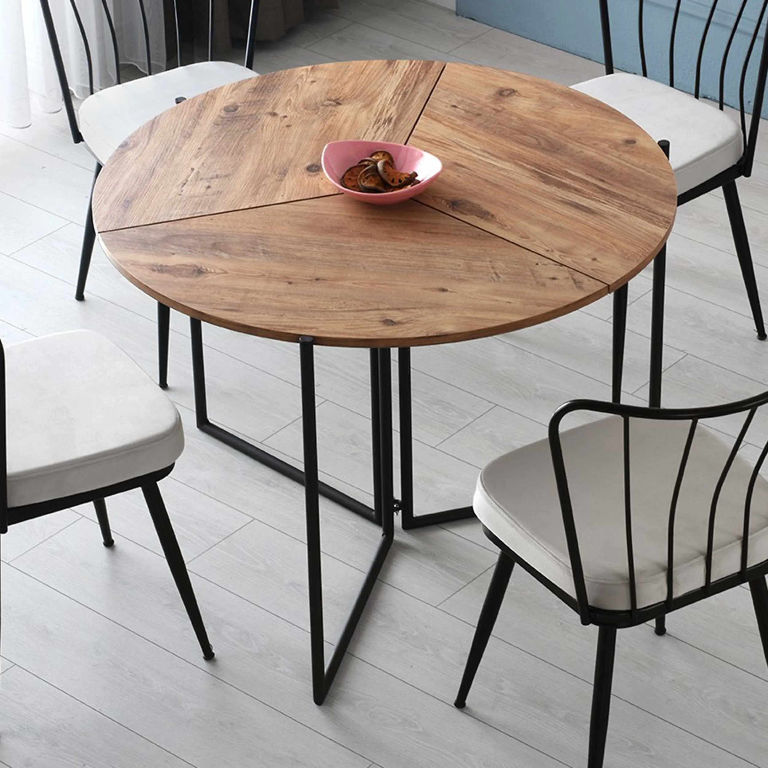 Yaprak Table à manger | 100 % MÉLAMINE | Pin Atlantique