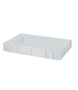 Bac à pâtons Sans couvercle blanc plastique 60x40x9 cm 15 L fond plein parois pleines Gilac