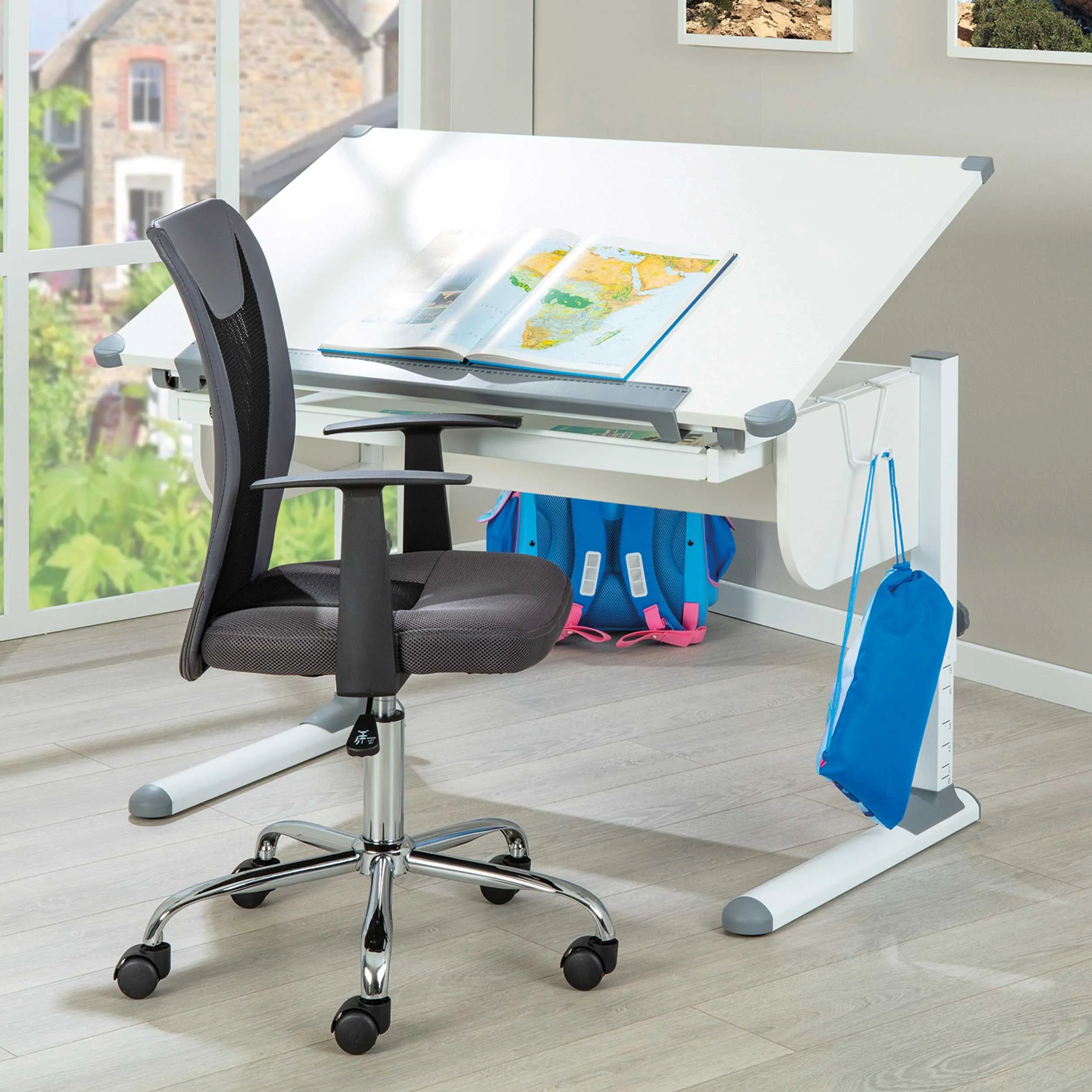 Bureau Studare 110cm réglable - blanc