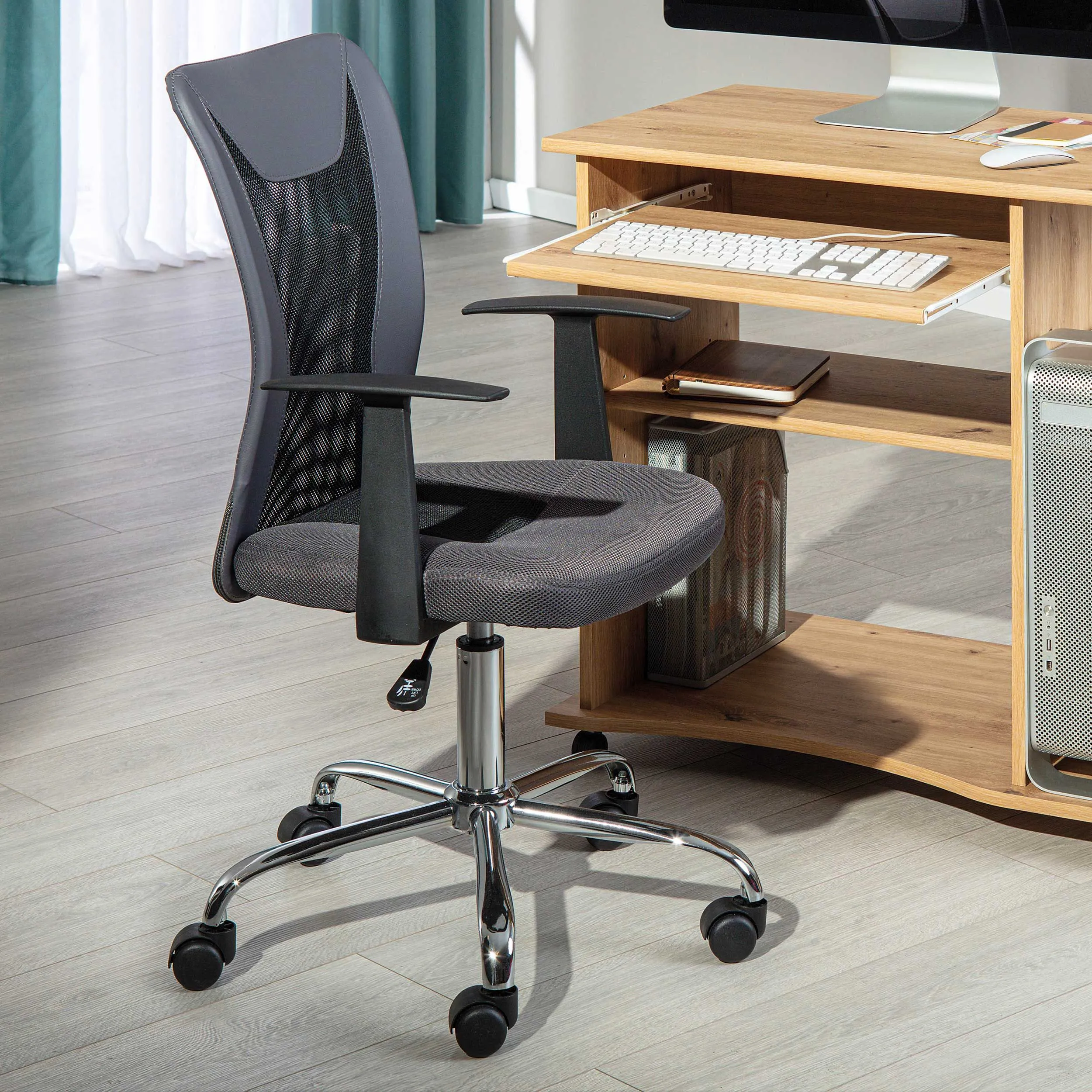 Chaise de bureau Donny dossier ergonomique - gris