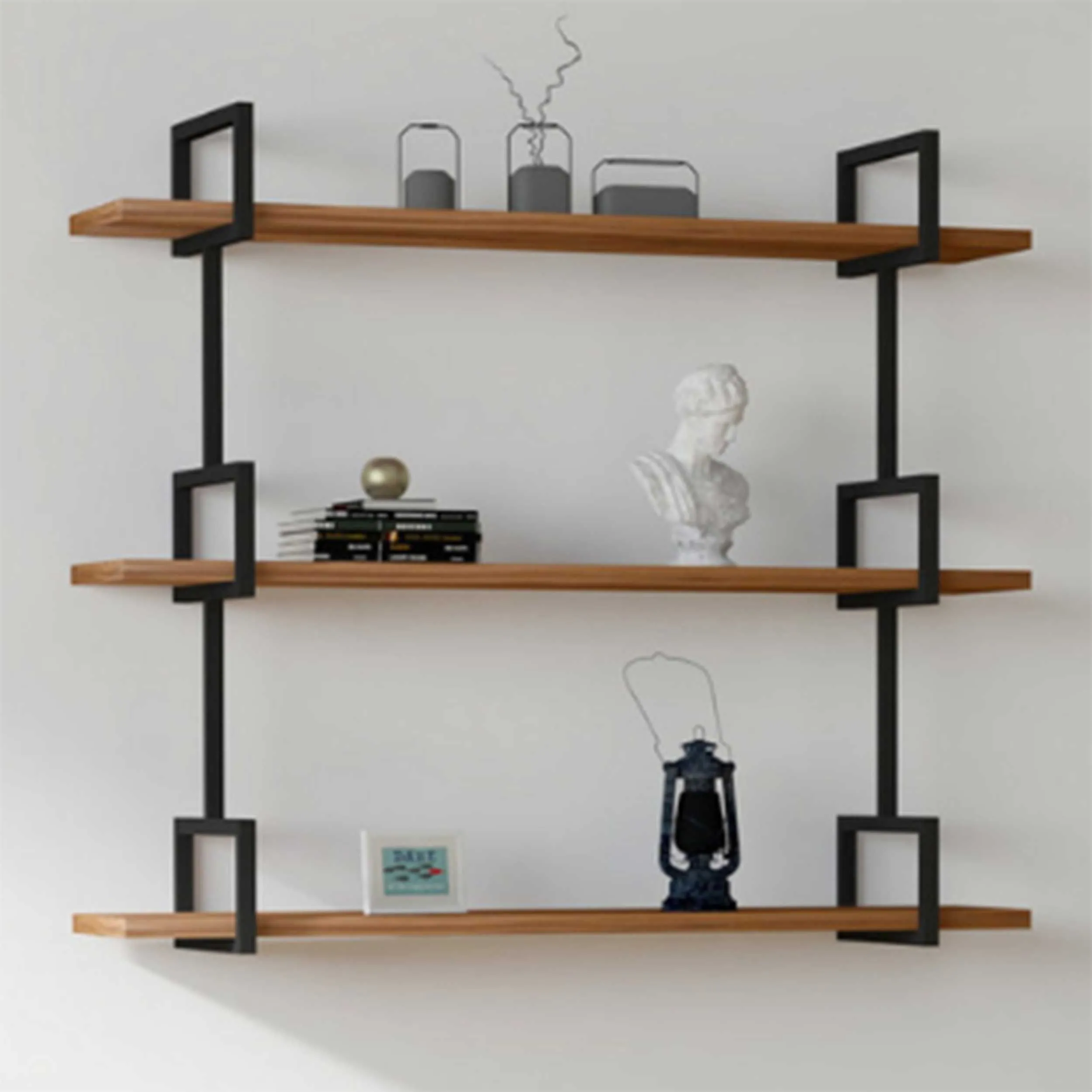 Uras Étagère murale | BOIS DE PIN | Noyer