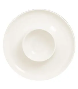 Assiette creuse rond blanc porcelaine vitrifiée Ø 18,9 cm Ashore Rak