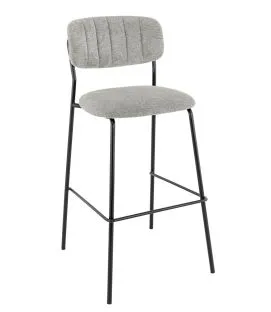Tabouret de bar d'intérieur gris clair 108x51x55 cm Auguste